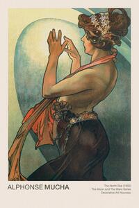 Reprodukció The North Star (Celestial Art Nouveau / Beautiful Female Portrait) - Alphonse / Alfons Mucha
