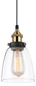 Italux modern vintage függeszték francis fekete átlátszó arany itxmdm-2563/1 gd+cl