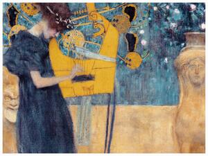 Reprodukció The Music (Female Portrait) - Gustav Klimt