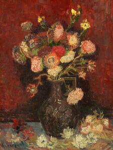 Reprodukció Vase with Cinese Asters & Gladioli (Vintage Flowers) - Vincent van Gogh