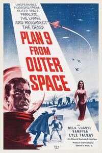 Reprodukció Plan 9 from Outer Space (Vintage Cinema / Retro Movie Theatre Poster / Horror & Sci-Fi)