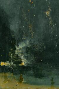 Reprodukció Nocturne in Black & Gold (The Fallen Rocket) - James McNeill Whistler, (26.7 x 40 cm)