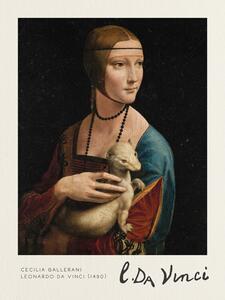 Reprodukció Cecilia Gallerani (The Lady with an Ermine) - Leonardo Da Vinci, (30 x 40 cm)