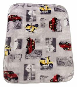 Vespa mintás wellsoft babatakaró 70x90 cm
