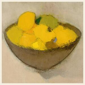 Reprodukció Lemons (Still Life in Yellow / Square) - Helene Schjerfbeck, (40 x 40 cm)
