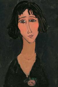 Reprodukció Margherita, Jeune Femme a la Rose - Amedeo Modigliani