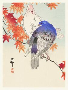 Reprodukció Two Pigeons (Japandi Vintage) - Ohara Koson
