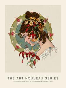 Illusztráció Confidence (Beautiful Gypsy Woman / Golden) - Alphonse Mucha