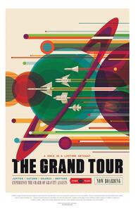 Illusztráció The Grand Tour (Retro Planet Poster) - Space Series (NASA)