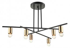 Italux modern vintage csillár normani barna fekete itxmdm3658/6 bk+bro