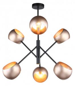 Italux modern csillár cavazza fekete nikkel arany itxmdm-3690/6 bk+gd