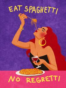 Illusztráció Eat spaghetti no regretti, Raissa Oltmanns