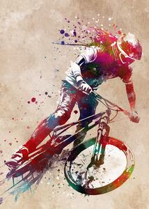 Illusztráció BMX sport art 31, Justyna Jaszke, (30 x 40 cm)
