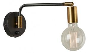 Italux modern vintage fali lámpa ivette fekete arany itxmb-br16164-w1-g/b