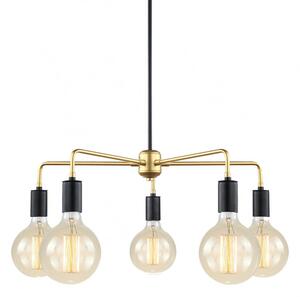 Italux modern vintage csillár malene fekete arany itxmdm3386/5 bk+gd