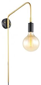 Italux modern vintage fali lámpa malene fekete arany itxmbm3386/1 bk+gd
