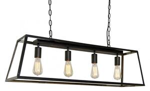 Italux klasszikus modern vintage függeszték laverno fekete itxmd-102721-4-b