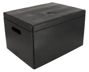 AtmoWood Fadoboz fedéllel 40 x 30 x 23 cm - fekete