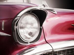 Fotográfia American classic car Bel Air 1957 Headlight, Beate Gube