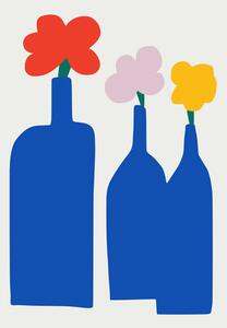 Illusztráció Blue Bottle Vase, Little Dean, (30 x 40 cm)