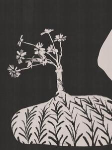 Illusztráció Plump Vase With Slender Flowers, Little Dean