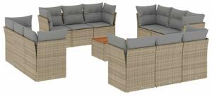 VidaXL Polyrattan Kerti Ülőgarnitúra - 13 részes - Bézs