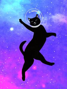 Illusztráció Happy Space Cat, Raissa Oltmanns
