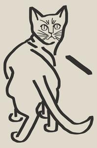 Illusztráció Line Art Cat Drawing 5, Little Dean