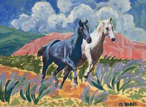 Illusztráció Two horses, Eleanor Baker