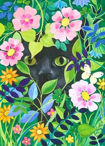 Illusztráció Secret Garden Hidden Cat Art, Isabelle Brent