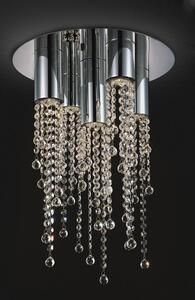 Italux glamour modern mennyezeti lámpa larix króm átlátszó itxmx93708-5a