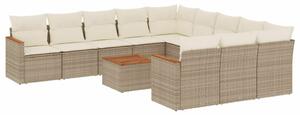 VidaXL Polyrattan Kerti Ülőgarnitúra - 12 részes - Bézs