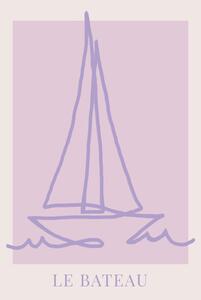 Illusztráció Le Bateau Purple, Rose Caroline Grantz