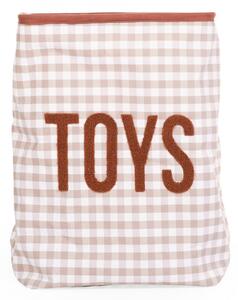 Childhome JÁTÉKTÁROLÓ KOSÁR - KOCKÁS - 35X35X50 CM-Kifutó termék!