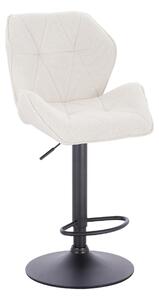 HR212W Krémszínű modern boucle szék fekete lábbal