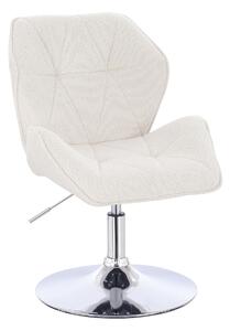 HR212N Krémszínű modern boucle szék krómozott lábbal