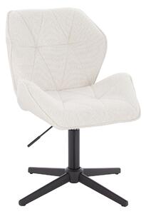 HR212CROSS Krémszínű modern boucle szék fekete lábbal