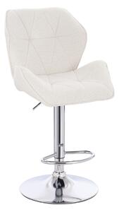 HR212W Krémszínű modern boucle szék krómozott lábbal