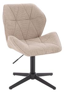HR212CROSS Latte modern boucle szék fekete lábbal