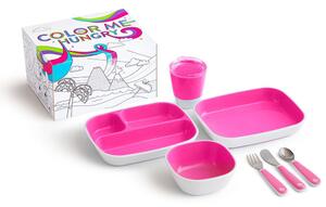 Munchkin étkészlet Color Me Hungry Splash 7db 18hó rózsaszín