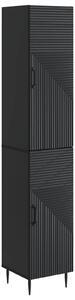 VidaXL Szekrény szett 2 pcs Fekete 33 x 34,5 x 89,5 cm Szerelt Fa