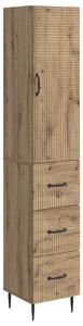 VidaXL Szekrény szett 2 db 33 x 34,5 x 90 cm Szerelt Fa Kézműves Tölgy