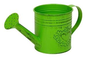 Szívmintás Cink Locsolókanna Antikolt Zöld 24x10,5x10,5cm