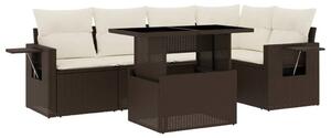 VidaXL Polyrattan Kerti Ülőgarnitúra - 6 részes - Barna