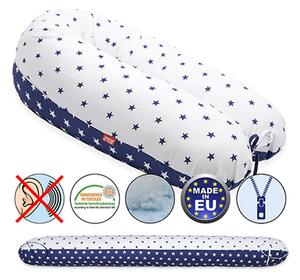 Scamp szoptatós párna univerzális pamut Blue White Star SZPE193