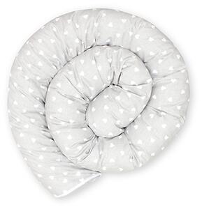 Scamp rácsvédõ hengerpárna 180cm Little Heart White Grey BRVE011 180CM