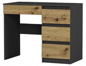 PC asztal Noxar (antracit + artisan) (J). Akció -18%