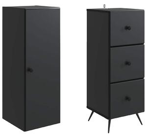 VidaXL Szekrény szett 2 pcs Fekete 34,5 x 34,5 x 90 cm Szerelt Fa