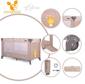 Moni Africa 1 szintes utazóágy 14 kg-ig bézs