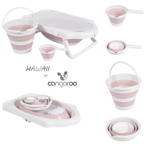 Moni Hawaii összecsukható kád+ vödör pink